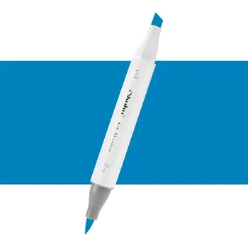 Lihová fixa OHUHU oboustranná Brush & Chisel, B64 Indian Blue