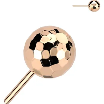 Piercing Atreya Titanová koncovka - bezzávitová kulička Faceted Barva: Rosegold, Velikost koncovky: 3 mm