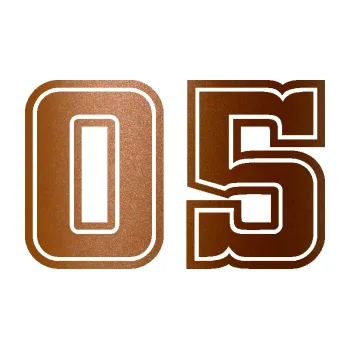 Polep vozidla Startovní číslo 05 typ 5 (44 - měděná metalíza) SAMOLEPKA NA AUTO, NÁLEPKA, FÓLIE, POLEP, TUNING, VLASTNÍ TEXT, TISK, AUTOSAMOLEPKY.cz, POLEPY, OBRÁZEK, LOGO, 3D STICKERS