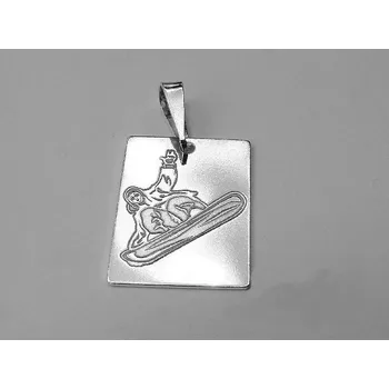 Přívěsek Stříbrný přívěsek snowboardista - PA0750 (Stříbrný přívěsek snowboard)
