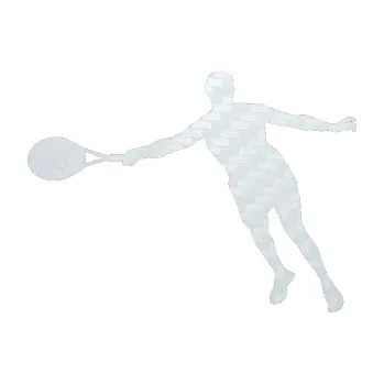 Polep vozidla SAMOLEPKA Tenista 009 levá (51 - 3D karbon bílý) NA AUTO, NÁLEPKA, FÓLIE, POLEP, TUNING, VLASTNÍ TEXT, TISK, AUTOSAMOLEPKY.cz, POLEPY, OBRÁZEK, LOGO, SAMOLEPKY