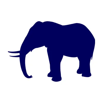 Samolepící dekorace SAMOLEPKA Slon 019 levá (23 - tmavě modrá) NA AUTO, NÁLEPKA, FÓLIE, POLEP, TUNING, VLASTNÍ TEXT, TISK, AUTOSAMOLEPKY.cz, POLEPY, OBRÁZEK, LOGO, SAMOLEPKY
