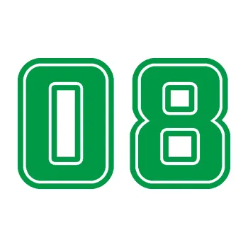 Polep vozidla Startovní číslo 08 typ 5 (12 - zelená) SAMOLEPKA NA AUTO, NÁLEPKA, FÓLIE, POLEP, TUNING, VLASTNÍ TEXT, TISK, AUTOSAMOLEPKY.cz, POLEPY, OBRÁZEK, LOGO, 3D STICKERS