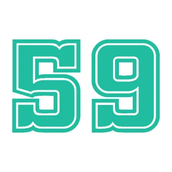 Polep vozidla Startovní číslo 59 typ 5 (25 - tyrkysová) SAMOLEPKA NA AUTO, NÁLEPKA, FÓLIE, POLEP, TUNING, VLASTNÍ TEXT, TISK, AUTOSAMOLEPKY.cz, POLEPY, OBRÁZEK, LOGO, 3D STICKERS