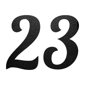 Polep vozidla Startovní číslo 23 typ 3 (63 - škrábaný kov černý) SAMOLEPKA NA AUTO, NÁLEPKA, FÓLIE, POLEP, TUNING, VLASTNÍ TEXT, TISK, AUTOSAMOLEPKY.cz, POLEPY, OBRÁZEK, LOGO, 3D STICKERS