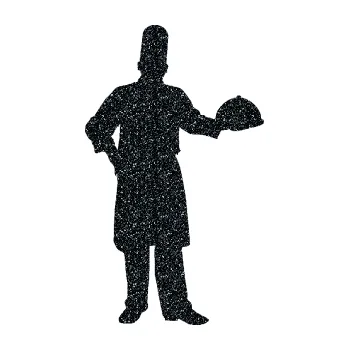 Samolepící dekorace SAMOLEPKA Šéfkuchař 001 pravá (85 - Ultra Metalic černá) NA AUTO, NÁLEPKA, FÓLIE, POLEP, TUNING, VLASTNÍ TEXT, TISK, AUTOSAMOLEPKY.cz, POLEPY, OBRÁZEK, LOGO, SAMOLEPKY