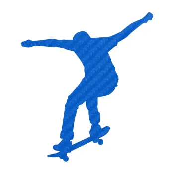 Samolepicí dekorace na vozidlo Skateboard 011 levá (57 - 3D karbon modrý) SAMOLEPKA NA AUTO, NÁLEPKA, FÓLIE, POLEP, TUNING, VLASTNÍ TEXT, TISK, AUTOSAMOLEPKY.cz, POLEPY, OBRÁZEK, LOGO, 3D STICKERS