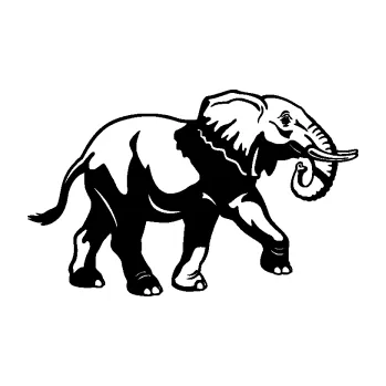 Samolepící dekorace SAMOLEPKA Slon 028 pravá (01 - černá) NA AUTO, NÁLEPKA, FÓLIE, POLEP, TUNING, VLASTNÍ TEXT, TISK, AUTOSAMOLEPKY.cz, POLEPY, OBRÁZEK, LOGO, SAMOLEPKY