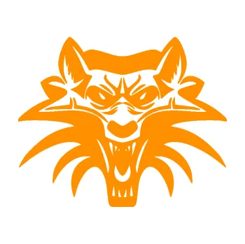 Polep vozidla Vlk 022 (06 - oranžová) SAMOLEPKA NA AUTO, NÁLEPKA, FÓLIE, POLEP, TUNING, VLASTNÍ TEXT, TISK, AUTOSAMOLEPKY.cz, POLEPY, OBRÁZEK, LOGO, 3D STICKERS