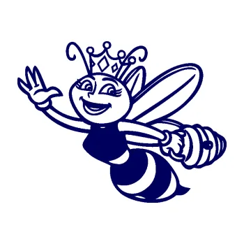 Samolepící dekorace SAMOLEPKA Včela 005 levá královna (23 - tmavě modrá) NA AUTO, NÁLEPKA, FÓLIE, POLEP, TUNING, VLASTNÍ TEXT, TISK, AUTOSAMOLEPKY.cz, POLEPY, OBRÁZEK, LOGO, SAMOLEPKY