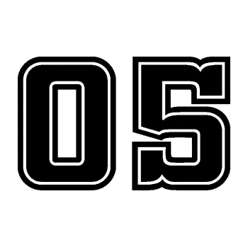 Polep vozidla Startovní číslo 05 typ 5 (01 - černá) SAMOLEPKA NA AUTO, NÁLEPKA, FÓLIE, POLEP, TUNING, VLASTNÍ TEXT, TISK, AUTOSAMOLEPKY.cz, POLEPY, OBRÁZEK, LOGO, 3D STICKERS