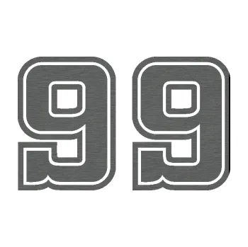 Polep vozidla Startovní číslo 99 typ 5 (62 - škrábaný titan) SAMOLEPKA NA AUTO, NÁLEPKA, FÓLIE, POLEP, TUNING, VLASTNÍ TEXT, TISK, AUTOSAMOLEPKY.cz, POLEPY, OBRÁZEK, LOGO, 3D STICKERS