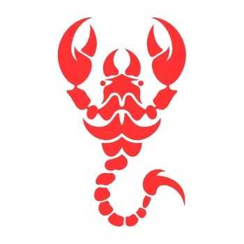 Polep vozidla Štír 005 pravá (02 - světle červená) SAMOLEPKA NA AUTO, NÁLEPKA, FÓLIE, POLEP, TUNING, VLASTNÍ TEXT, TISK, AUTOSAMOLEPKY.cz, POLEPY, OBRÁZEK, LOGO, 3D STICKERS