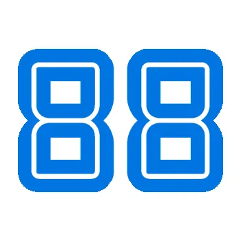 Polep vozidla Startovní číslo 88 typ 7 (11 - modrá oceán) SAMOLEPKA NA AUTO, NÁLEPKA, FÓLIE, POLEP, TUNING, VLASTNÍ TEXT, TISK, AUTOSAMOLEPKY.cz, POLEPY, OBRÁZEK, LOGO, 3D STICKERS