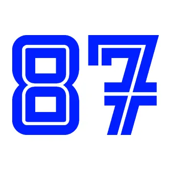 Polep vozidla Startovní číslo 87 typ 7 (19 - modrá dynamic) SAMOLEPKA NA AUTO, NÁLEPKA, FÓLIE, POLEP, TUNING, VLASTNÍ TEXT, TISK, AUTOSAMOLEPKY.cz, POLEPY, OBRÁZEK, LOGO, 3D STICKERS