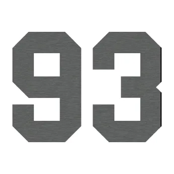 Polep vozidla Startovní číslo 93 (62 - škrábaný titan) SAMOLEPKA NA AUTO, NÁLEPKA, FÓLIE, POLEP, TUNING, VLASTNÍ TEXT, TISK, AUTOSAMOLEPKY.cz, POLEPY, OBRÁZEK, LOGO, 3D STICKERS