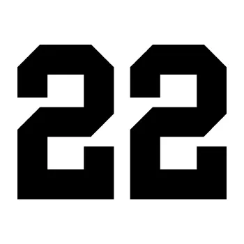 Polep vozidla Startovní číslo 22 (01 - černá) SAMOLEPKA NA AUTO, NÁLEPKA, FÓLIE, POLEP, TUNING, VLASTNÍ TEXT, TISK, AUTOSAMOLEPKY.cz, POLEPY, OBRÁZEK, LOGO, 3D STICKERS