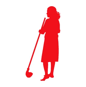 Samolepící dekorace SAMOLEPKA Uklízečka 001 levá (10 - červená) NA AUTO, NÁLEPKA, FÓLIE, POLEP, TUNING, VLASTNÍ TEXT, TISK, AUTOSAMOLEPKY.cz, POLEPY, OBRÁZEK, LOGO, SAMOLEPKY