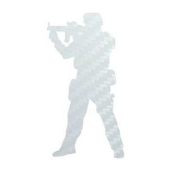 Samolepící dekorace SAMOLEPKA Voják 006 levá (51 - 3D karbon bílý) NA AUTO, NÁLEPKA, FÓLIE, POLEP, TUNING, VLASTNÍ TEXT, TISK, AUTOSAMOLEPKY.cz, POLEPY, OBRÁZEK, LOGO, SAMOLEPKY