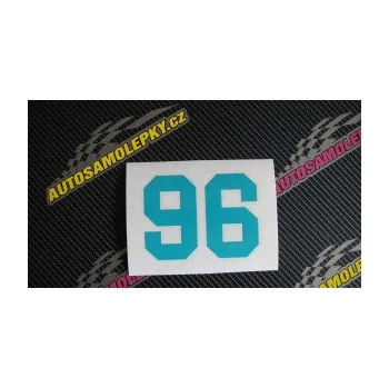 Polep vozidla Startovní číslo 96 (12 - zelená) SAMOLEPKA NA AUTO, NÁLEPKA, FÓLIE, POLEP, TUNING, VLASTNÍ TEXT, TISK, AUTOSAMOLEPKY.cz, POLEPY, OBRÁZEK, LOGO, 3D STICKERS