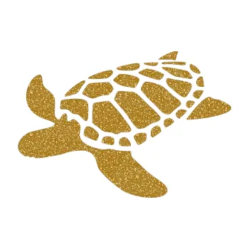 Samolepící dekorace Želva 001 levá (92 - Ultra Metalic zlatá) SAMOLEPKA NA AUTO, NÁLEPKA, FÓLIE, POLEP, TUNING, VLASTNÍ TEXT, TISK, AUTOSAMOLEPKY.cz, POLEPY, OBRÁZEK, LOGO, 3D STICKERS