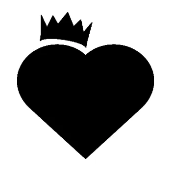 Samolepící dekorace SAMOLEPKA Srdíčko 010 levá s korunkou (01 - černá) NA AUTO, NÁLEPKA, FÓLIE, POLEP, TUNING, VLASTNÍ TEXT, TISK, AUTOSAMOLEPKY.cz, POLEPY, OBRÁZEK, LOGO, SAMOLEPKY