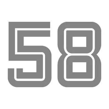 Polep vozidla Startovní číslo 58 typ 7 (17 - šedá) SAMOLEPKA NA AUTO, NÁLEPKA, FÓLIE, POLEP, TUNING, VLASTNÍ TEXT, TISK, AUTOSAMOLEPKY.cz, POLEPY, OBRÁZEK, LOGO, 3D STICKERS