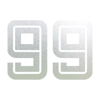 Polep vozidla Startovní číslo 99 typ 7 (60 - pískované sklo) SAMOLEPKA NA AUTO, NÁLEPKA, FÓLIE, POLEP, TUNING, VLASTNÍ TEXT, TISK, AUTOSAMOLEPKY.cz, POLEPY, OBRÁZEK, LOGO, 3D STICKERS