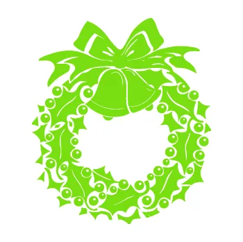 Samolepící dekorace Vánoční věnec (04 - zelená kawasaki) SAMOLEPKA NA AUTO, NÁLEPKA, FÓLIE, POLEP, TUNING, VLASTNÍ TEXT, TISK, AUTOSAMOLEPKY.cz, POLEPY, OBRÁZEK, LOGO, 3D STICKERS