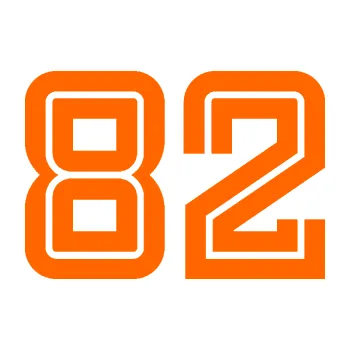 Polep vozidla SAMOLEPKA Startovní číslo 82 typ 7 (73 - Fluorescentní oranžová) NA AUTO, NÁLEPKA, FÓLIE, POLEP, TUNING, VLASTNÍ TEXT, TISK, AUTOSAMOLEPKY.cz, POLEPY, OBRÁZEK, LOGO, SAMOLEPKY