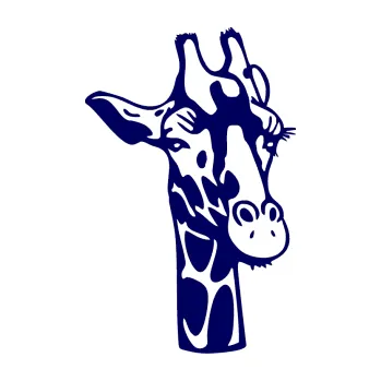 Samolepící dekorace SAMOLEPKA Žirafa 001 pravá (23 - tmavě modrá) NA AUTO, NÁLEPKA, FÓLIE, POLEP, TUNING, VLASTNÍ TEXT, TISK, AUTOSAMOLEPKY.cz, POLEPY, OBRÁZEK, LOGO, SAMOLEPKY