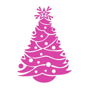 Samolepící dekorace Vánoční stromeček 002 (16 - růžová) SAMOLEPKA NA AUTO, NÁLEPKA, FÓLIE, POLEP, TUNING, VLASTNÍ TEXT, TISK, AUTOSAMOLEPKY.cz, POLEPY, OBRÁZEK, LOGO, 3D STICKERS