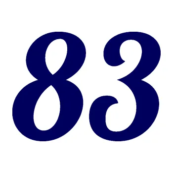 Polep vozidla Startovní číslo 83 typ 3 (23 - tmavě modrá) SAMOLEPKA NA AUTO, NÁLEPKA, FÓLIE, POLEP, TUNING, VLASTNÍ TEXT, TISK, AUTOSAMOLEPKY.cz, POLEPY, OBRÁZEK, LOGO, 3D STICKERS