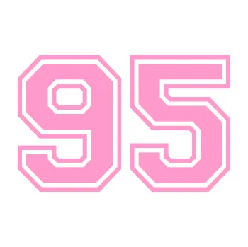 Polep vozidla Startovní číslo 95 typ 4 (24 - světle růžová) SAMOLEPKA NA AUTO, NÁLEPKA, FÓLIE, POLEP, TUNING, VLASTNÍ TEXT, TISK, AUTOSAMOLEPKY.cz, POLEPY, OBRÁZEK, LOGO, 3D STICKERS