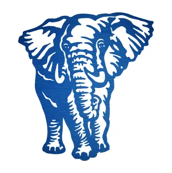 Samolepící dekorace SAMOLEPKA Slon 027 levá (65 - škrábaný kov modrý) NA AUTO, NÁLEPKA, FÓLIE, POLEP, TUNING, VLASTNÍ TEXT, TISK, AUTOSAMOLEPKY.cz, POLEPY, OBRÁZEK, LOGO, SAMOLEPKY