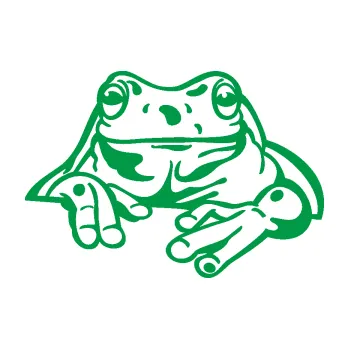 Samolepící dekorace Žába 005 pravá (12 - zelená) SAMOLEPKA NA AUTO, NÁLEPKA, FÓLIE, POLEP, TUNING, VLASTNÍ TEXT, TISK, AUTOSAMOLEPKY.cz, POLEPY, OBRÁZEK, LOGO, 3D STICKERS