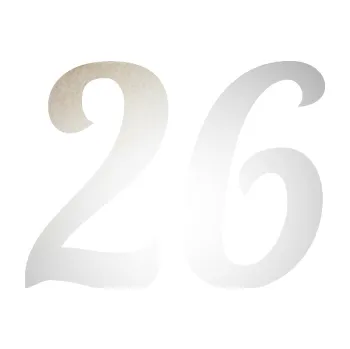 Polep vozidla SAMOLEPKA Startovní číslo 26 typ 3 (82 - odrazková reflexní bílá) NA AUTO, NÁLEPKA, FÓLIE, POLEP, TUNING, VLASTNÍ TEXT, TISK, AUTOSAMOLEPKY.cz, POLEPY, OBRÁZEK, LOGO, SAMOLEPKY