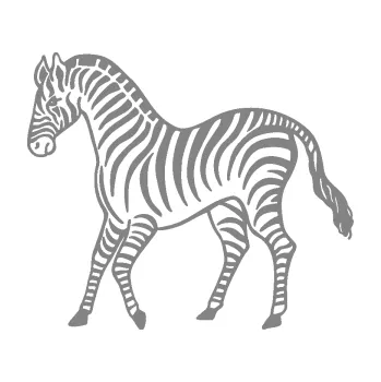 Samolepící dekorace SAMOLEPKA Zebra 002 levá (17 - šedá) NA AUTO, NÁLEPKA, FÓLIE, POLEP, TUNING, VLASTNÍ TEXT, TISK, AUTOSAMOLEPKY.cz, POLEPY, OBRÁZEK, LOGO, SAMOLEPKY