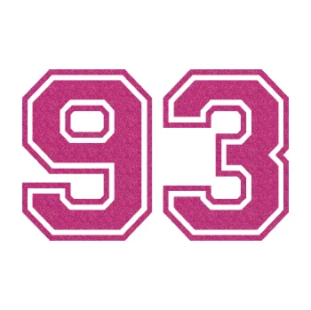 Polep vozidla Startovní číslo 93 typ 4 (90 - Ultra Metalic růžová) SAMOLEPKA NA AUTO, NÁLEPKA, FÓLIE, POLEP, TUNING, VLASTNÍ TEXT, TISK, AUTOSAMOLEPKY.cz, POLEPY, OBRÁZEK, LOGO, 3D STICKERS