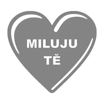 Samolepící dekorace SAMOLEPKA Srdíčko 015 miluju tě (17 - šedá) NA AUTO, NÁLEPKA, FÓLIE, POLEP, TUNING, VLASTNÍ TEXT, TISK, AUTOSAMOLEPKY.cz, POLEPY, OBRÁZEK, LOGO, SAMOLEPKY