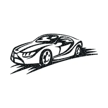 Polep vozidla SAMOLEPKA Závodní auto 007 levá (85 - Ultra Metalic černá) NA AUTO, NÁLEPKA, FÓLIE, POLEP, TUNING, VLASTNÍ TEXT, TISK, AUTOSAMOLEPKY.cz, POLEPY, OBRÁZEK, LOGO, SAMOLEPKY