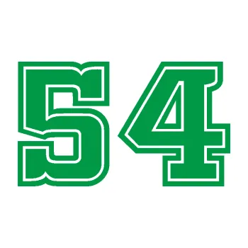 Polep vozidla Startovní číslo 54 typ 5 (12 - zelená) SAMOLEPKA NA AUTO, NÁLEPKA, FÓLIE, POLEP, TUNING, VLASTNÍ TEXT, TISK, AUTOSAMOLEPKY.cz, POLEPY, OBRÁZEK, LOGO, 3D STICKERS