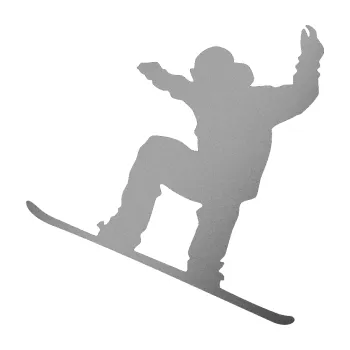 Samolepicí dekorace na vozidlo Snowboard 003 levá (42 - stříbrná metalíza) SAMOLEPKA NA AUTO, NÁLEPKA, FÓLIE, POLEP, TUNING, VLASTNÍ TEXT, TISK, AUTOSAMOLEPKY.cz, POLEPY, OBRÁZEK, LOGO, 3D STICKERS