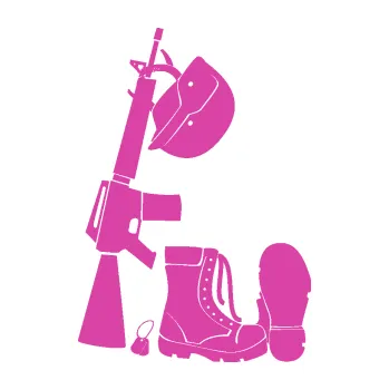 Samolepící dekorace SAMOLEPKA Voják výstroj levá (16 - růžová) NA AUTO, NÁLEPKA, FÓLIE, POLEP, TUNING, VLASTNÍ TEXT, TISK, AUTOSAMOLEPKY.cz, POLEPY, OBRÁZEK, LOGO, SAMOLEPKY