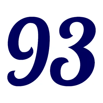 Polep vozidla Startovní číslo 93 typ 3 (23 - tmavě modrá) SAMOLEPKA NA AUTO, NÁLEPKA, FÓLIE, POLEP, TUNING, VLASTNÍ TEXT, TISK, AUTOSAMOLEPKY.cz, POLEPY, OBRÁZEK, LOGO, 3D STICKERS