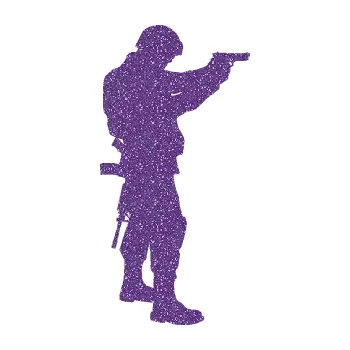 Samolepící dekorace SAMOLEPKA Voják 002 pravá (87 - Ultra Metalic fialová) NA AUTO, NÁLEPKA, FÓLIE, POLEP, TUNING, VLASTNÍ TEXT, TISK, AUTOSAMOLEPKY.cz, POLEPY, OBRÁZEK, LOGO, SAMOLEPKY