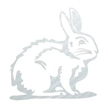 Samolepící dekorace SAMOLEPKA Zajíček 001 pravá (51 - 3D karbon bílý) NA AUTO, NÁLEPKA, FÓLIE, POLEP, TUNING, VLASTNÍ TEXT, TISK, AUTOSAMOLEPKY.cz, POLEPY, OBRÁZEK, LOGO, SAMOLEPKY