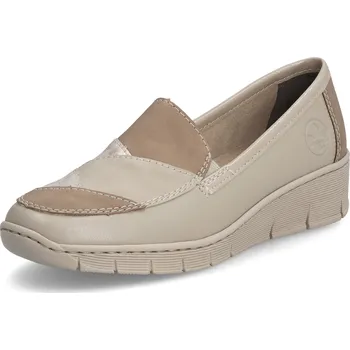 Dámské polobotky DÁMSKÉ POLOBOTKY RIEKER 53785-60 BÉŽOVÁ Barva: BÉŽOVÁ, Velikost: 38