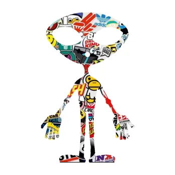 Samolepicí dekorace na vozidlo UFO 001 (83 - Sticker bomb) SAMOLEPKA NA AUTO, NÁLEPKA, FÓLIE, POLEP, TUNING, VLASTNÍ TEXT, TISK, AUTOSAMOLEPKY.cz, POLEPY, OBRÁZEK, LOGO, 3D STICKERS