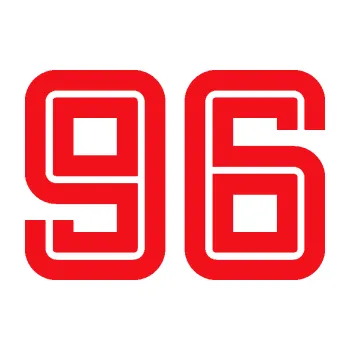 Polep vozidla SAMOLEPKA Startovní číslo 96 typ 7 (10 - červená) NA AUTO, NÁLEPKA, FÓLIE, POLEP, TUNING, VLASTNÍ TEXT, TISK, AUTOSAMOLEPKY.cz, POLEPY, OBRÁZEK, LOGO, SAMOLEPKY